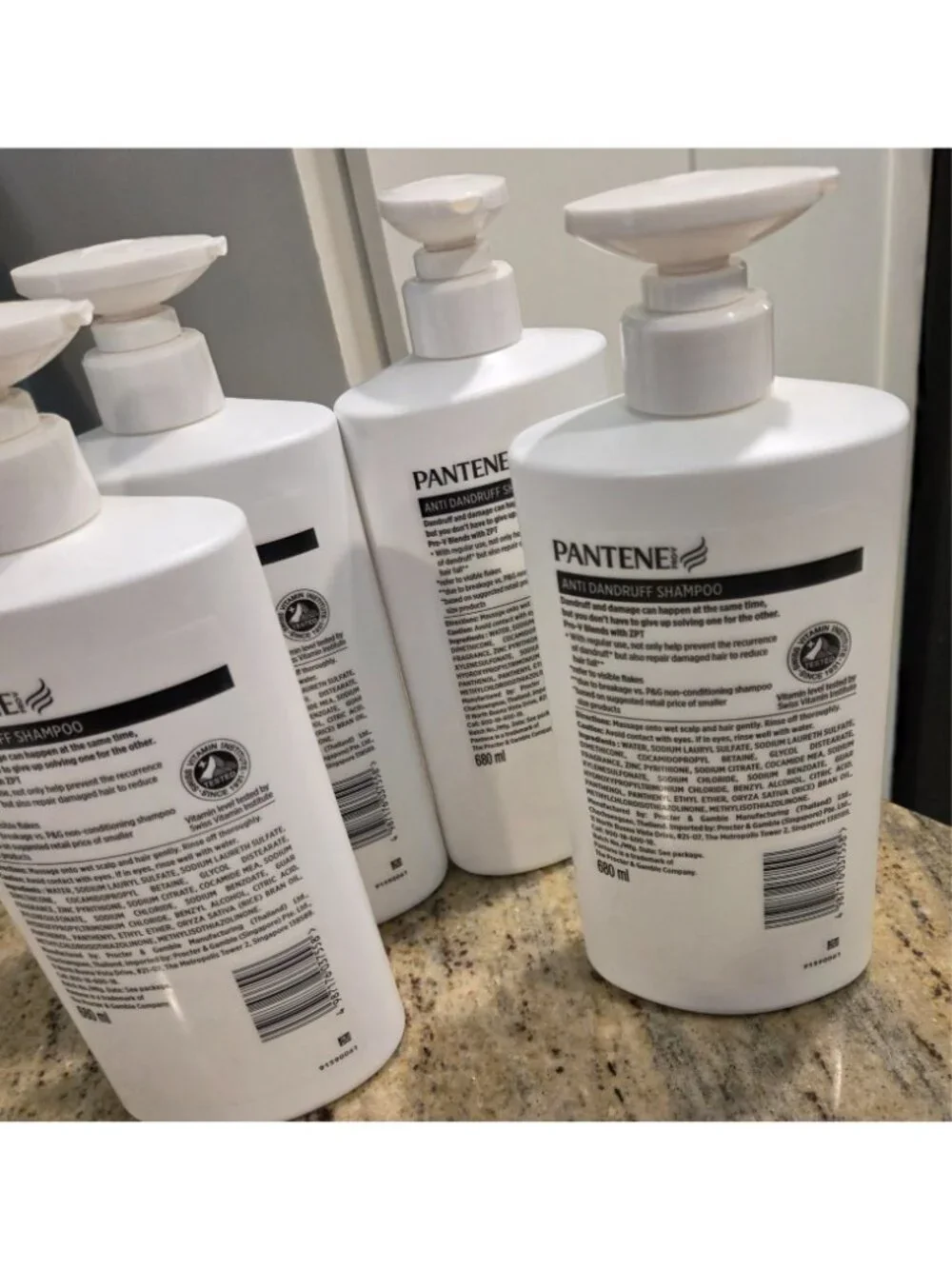 Lot of 4 Pantene Anti Dandruff Shampoo 23oz Pump Bottles New
